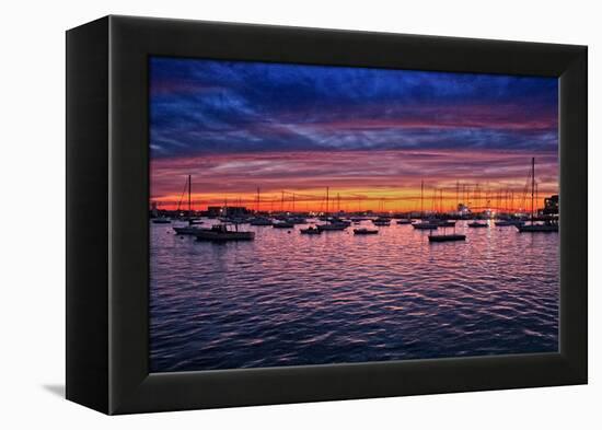 Colorful Sunset Newport Rhode Island-null-Framed Stretched Canvas