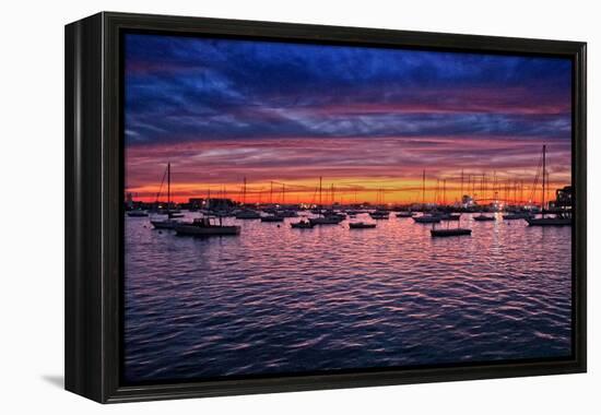 Colorful Sunset Newport Rhode Island-null-Framed Stretched Canvas