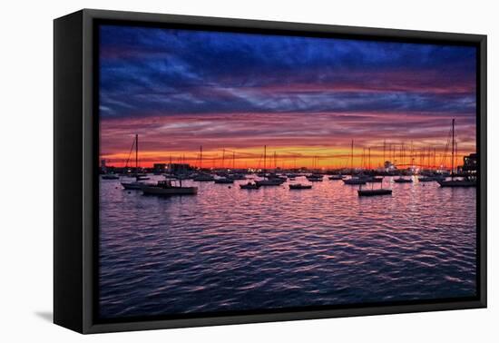 Colorful Sunset Newport Rhode Island-null-Framed Stretched Canvas