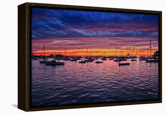 Colorful Sunset Newport Rhode Island-null-Framed Stretched Canvas