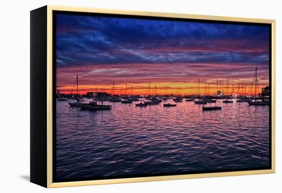 Colorful Sunset Newport Rhode Island-null-Framed Stretched Canvas