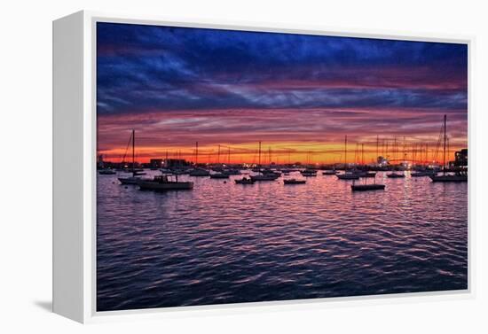 Colorful Sunset Newport Rhode Island-null-Framed Stretched Canvas