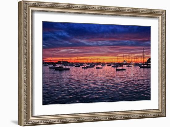 Colorful Sunset Newport Rhode Island-null-Framed Photo