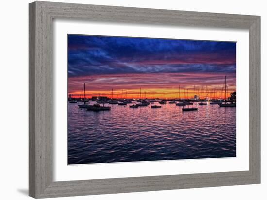 Colorful Sunset Newport Rhode Island-null-Framed Photo