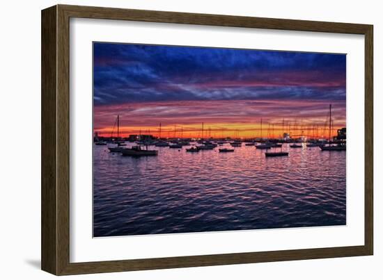 Colorful Sunset Newport Rhode Island-null-Framed Photo