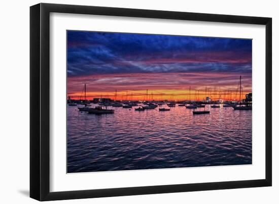 Colorful Sunset Newport Rhode Island-null-Framed Photo