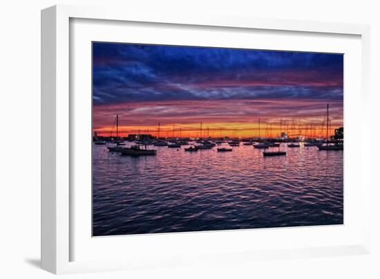 Colorful Sunset Newport Rhode Island-null-Framed Photo