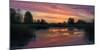 Colorful Sunset over a Small Lake on a Summer Day-Yurii Shelest-Mounted Photographic Print