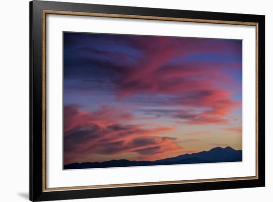 Colorful Sunset Scenic over the Oquirrh Mountains in Utah-Howie Garber-Framed Photographic Print