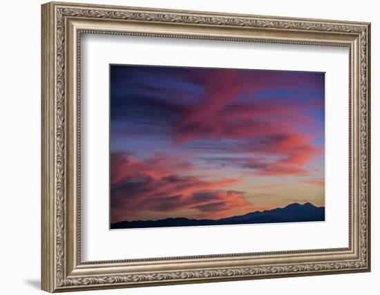 Colorful Sunset Scenic over the Oquirrh Mountains in Utah-Howie Garber-Framed Photographic Print