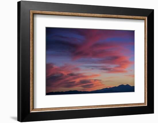 Colorful Sunset Scenic over the Oquirrh Mountains in Utah-Howie Garber-Framed Photographic Print