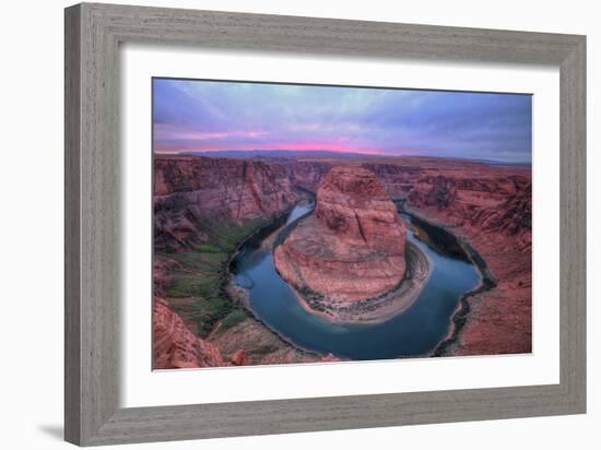 Colorful Sunset Sky at Horseshoe Bend, Page, Arizona-Vincent James-Framed Photographic Print