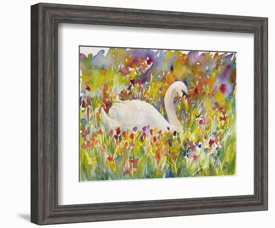 Colorful Swan-Sarah Davis-Framed Giclee Print