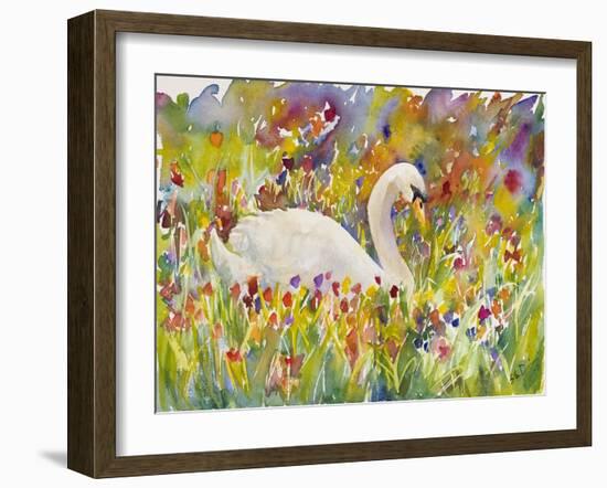 Colorful Swan-Sarah Davis-Framed Giclee Print