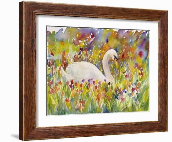 Colorful Swan-Sarah Davis-Framed Giclee Print