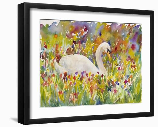 Colorful Swan-Sarah Davis-Framed Giclee Print