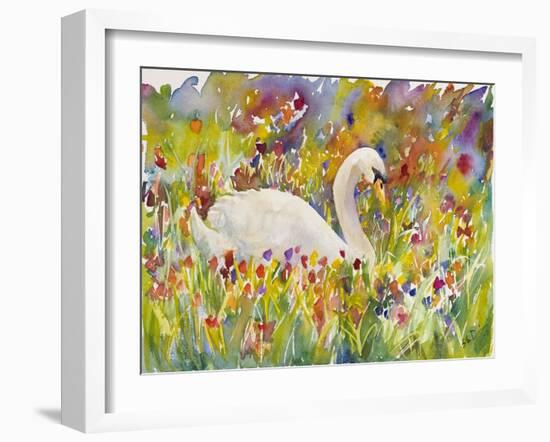 Colorful Swan-Sarah Davis-Framed Giclee Print