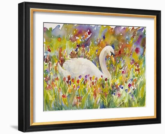 Colorful Swan-Sarah Davis-Framed Giclee Print