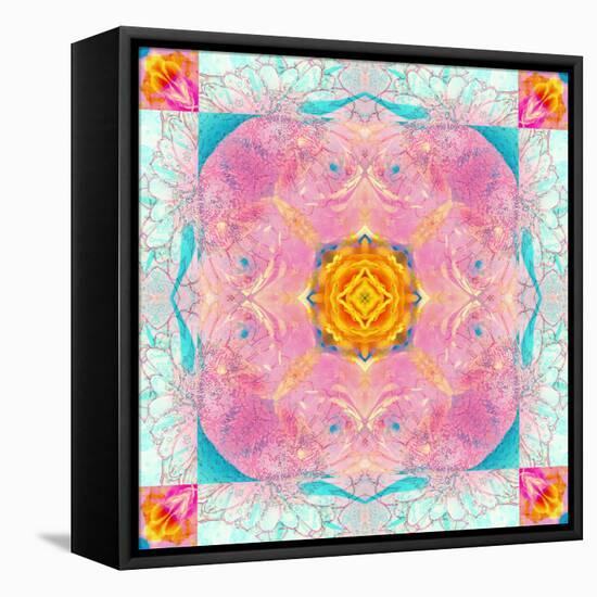 Colorful Symmetric Layer Work from Flowers-Alaya Gadeh-Framed Premier Image Canvas