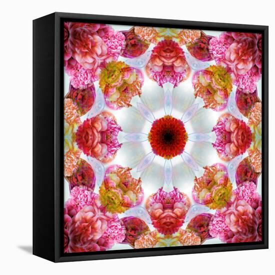 Colorful Symmetric Layer Work from Flowers-Alaya Gadeh-Framed Premier Image Canvas