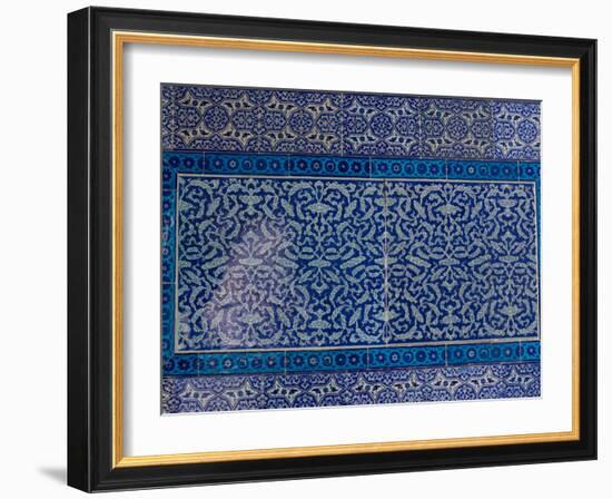 Colorful Tile Work in the Topkapi Palace, Istanbul, Turkey-Darrell Gulin-Framed Photographic Print