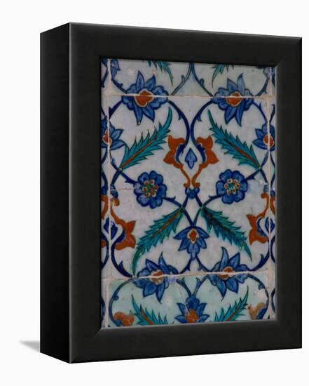 Colorful Tile Work in the Topkapi Palace, Istanbul, Turkey-Darrell Gulin-Framed Premier Image Canvas