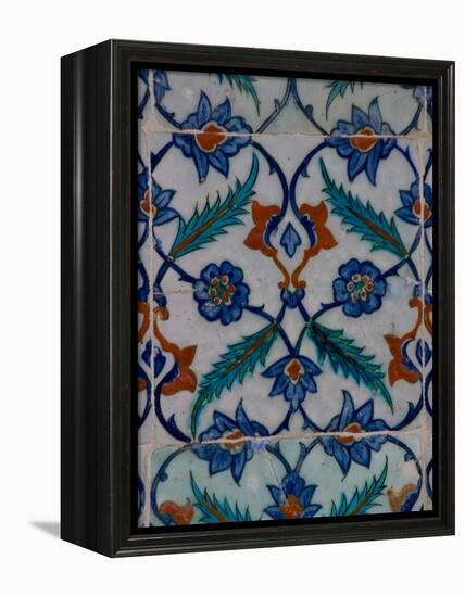 Colorful Tile Work in the Topkapi Palace, Istanbul, Turkey-Darrell Gulin-Framed Premier Image Canvas