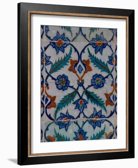 Colorful Tile Work in the Topkapi Palace, Istanbul, Turkey-Darrell Gulin-Framed Photographic Print