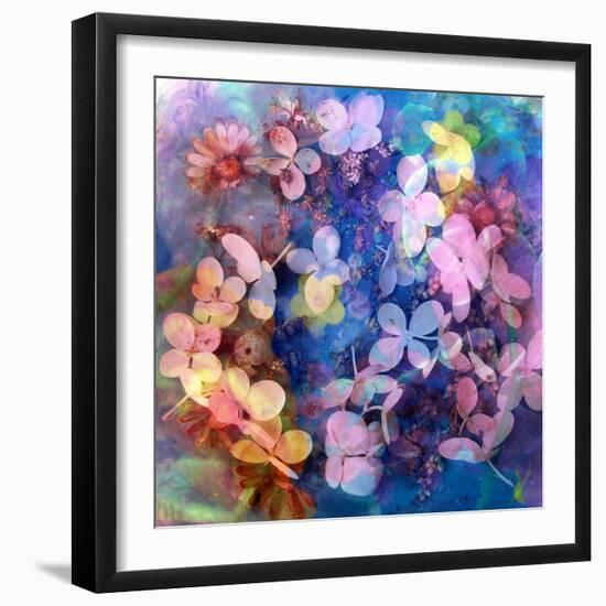 Colorful Translucent Layer Work from Orchid and Hydrangea-Alaya Gadeh-Framed Photographic Print