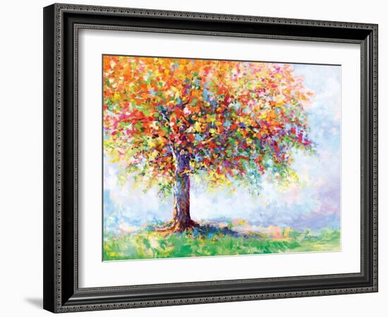 Colorful Tree of Life-Leon Devenice-Framed Art Print