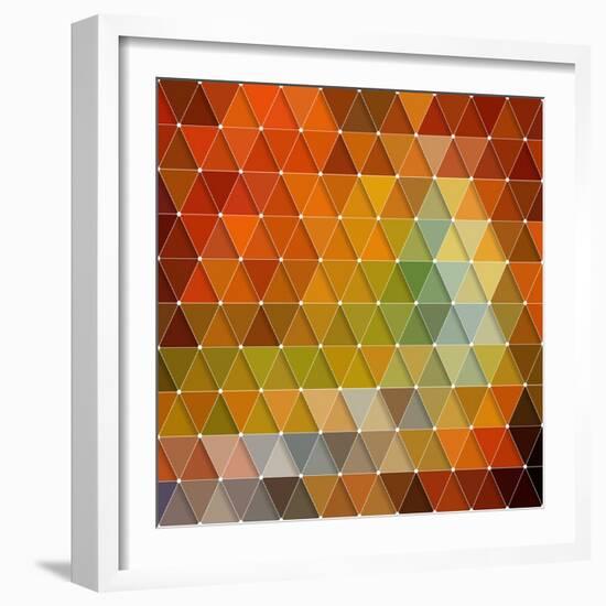 Colorful Triangles Background-Maksim Krasnov-Framed Art Print