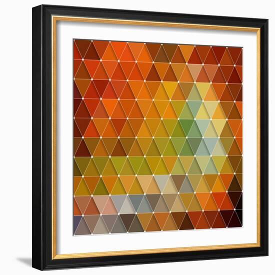 Colorful Triangles Background-Maksim Krasnov-Framed Art Print