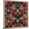 Colorful Triangles Modern Abstract Mosaic Design Pattern-Melindula-Mounted Art Print