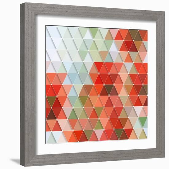 Colorful Triangles Pattern-Maksim Krasnov-Framed Art Print