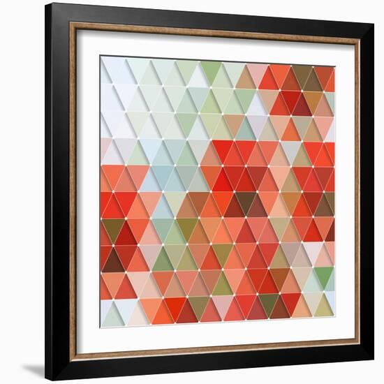 Colorful Triangles Pattern-Maksim Krasnov-Framed Art Print