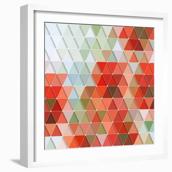 Colorful Triangles Pattern-Maksim Krasnov-Framed Art Print