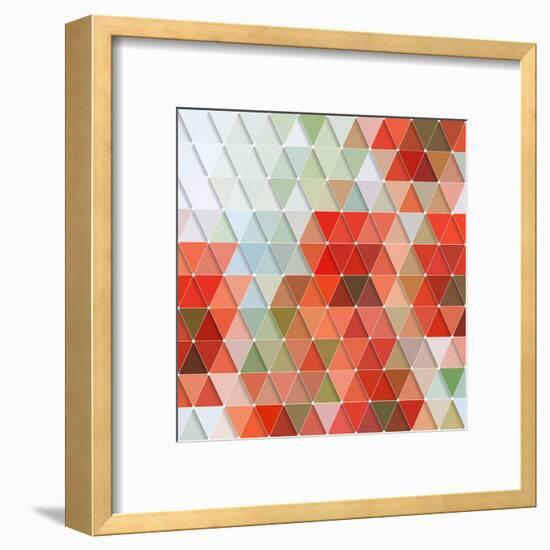 Colorful Triangles Pattern-Maksim Krasnov-Framed Art Print