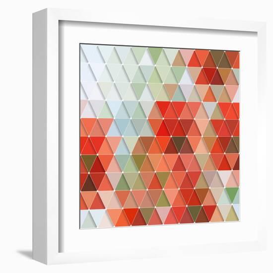 Colorful Triangles Pattern-Maksim Krasnov-Framed Art Print