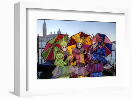 Colorful Trio Venice at Carnival Time, Italy-Darrell Gulin-Framed Photographic Print