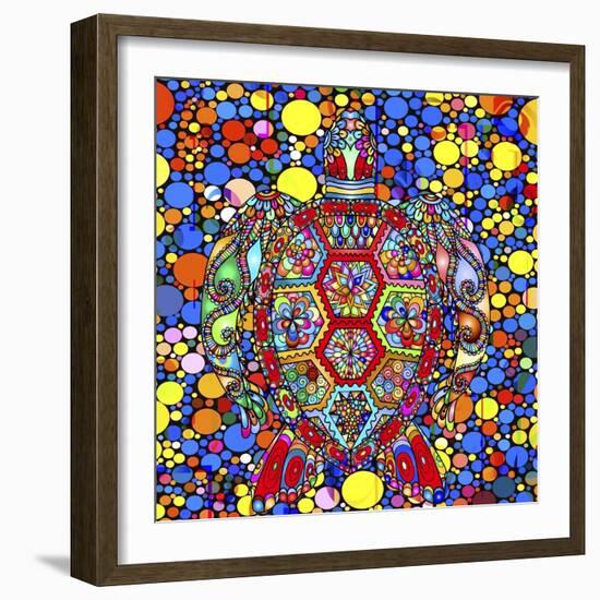 Colorful Turtle-Ata Alishahi-Framed Giclee Print