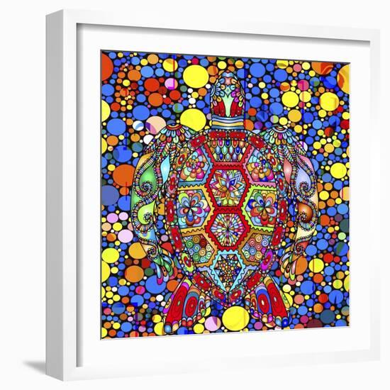Colorful Turtle-Ata Alishahi-Framed Giclee Print