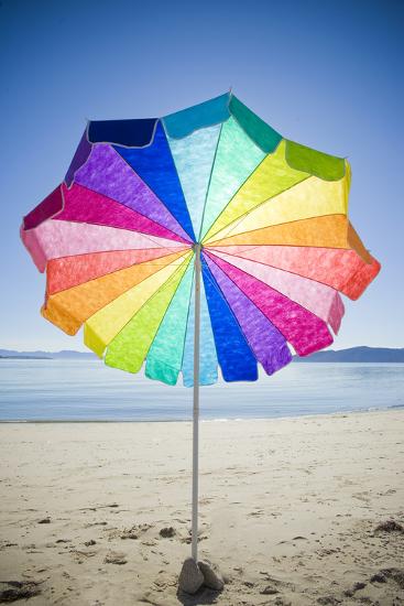 Colorful Umbrella, Sunny Day and Empty Beach Photographic Print by ...