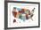 Colorful USA Map-Michael Mullan-Framed Art Print