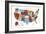 Colorful USA Map-Michael Mullan-Framed Art Print