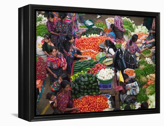 Colorful Vegetable Market in Chichicastenango, Guatemala-Keren Su-Framed Premier Image Canvas