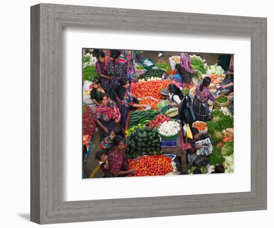 Colorful Vegetable Market in Chichicastenango, Guatemala-Keren Su-Framed Photographic Print