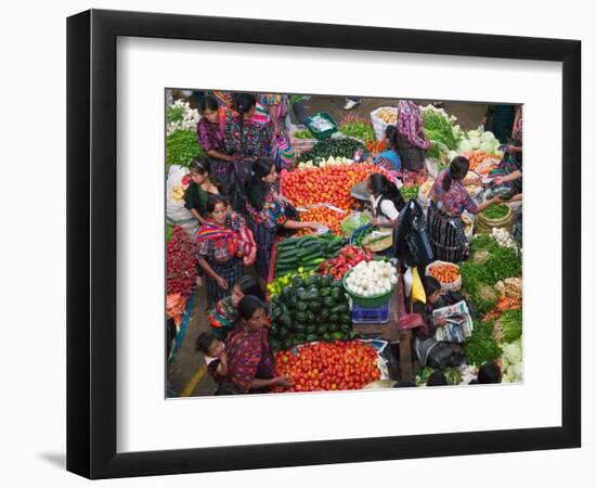 Colorful Vegetable Market in Chichicastenango, Guatemala-Keren Su-Framed Photographic Print