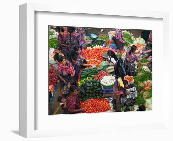 Colorful Vegetable Market in Chichicastenango, Guatemala-Keren Su-Framed Photographic Print