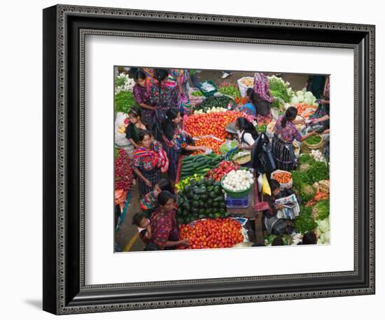 Colorful Vegetable Market in Chichicastenango, Guatemala-Keren Su-Framed Photographic Print