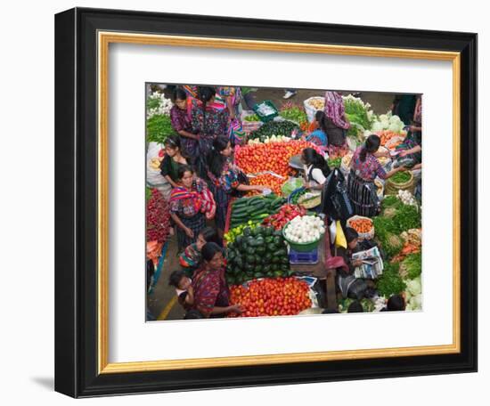 Colorful Vegetable Market in Chichicastenango, Guatemala-Keren Su-Framed Photographic Print